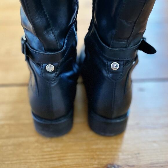 Geox Black Leather Knee-High Boots Size 39 (US 8) - Picture 11 of 13